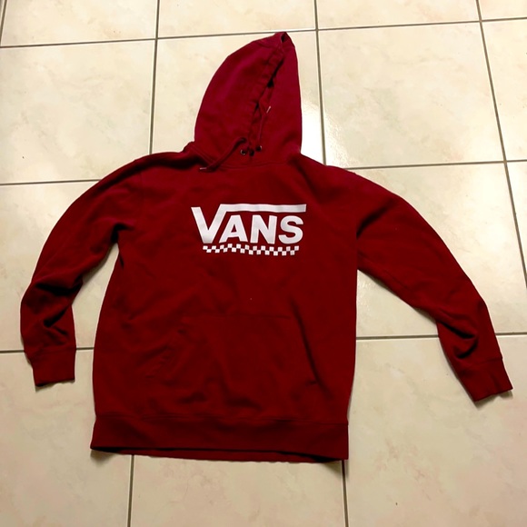 Vans Burgundy Hooded Sweatshirt- small - Picture 3 of 8